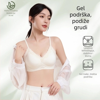 Ugodna bezšivna čipkasta grudnjica za žene s malim prsima, push-up stil kamizola, tanke naramenice, prozračan ljetni komad