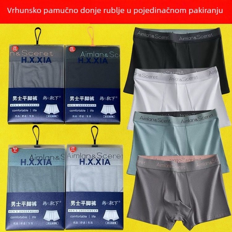 Muške bokserice od pamuka, jednobojne, u kutiji, 95–100% pamuka