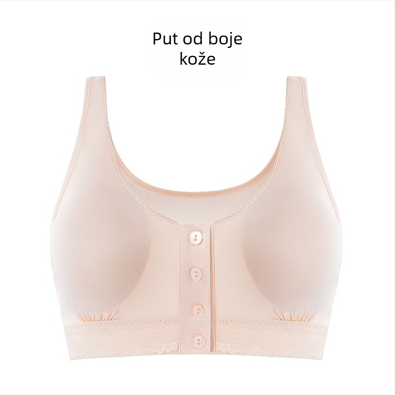 Mulberry svileni grudnjak s prednjim kopčanjem, tanke oblikovane košarice, svilena podstava