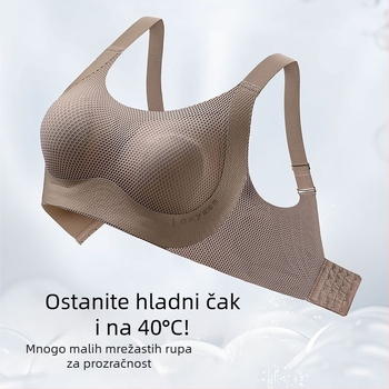 Grudnjak, prozračan najlon, Cup Rabbit Ear, tanke oblikovane čaše, fiksne dvostruke naramenice, stražnji četverostruki kukica, glavni materijal 70–80% najlona