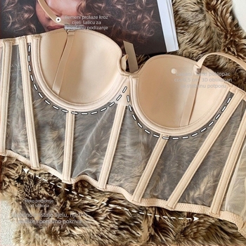 Sutien s mekim čeličnim prstenom, 3/4 košarica, tanke oblikovane košarice, odvojive dvostruke naramenice