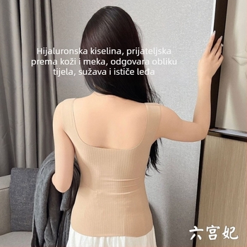 Termalna vest s ugrađenim jastučićem za prsni koš, najlon tkanina, s kapuljačom, U-oblik izreza, normalna debljina 251–300 g/m²