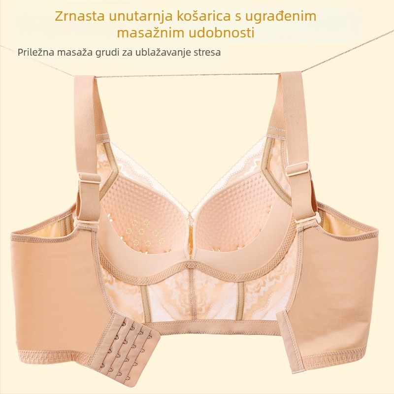 Podešavajući bežični grudnjak od čipke, ultra-tanki za ljeto, podizanje i oblikovanje