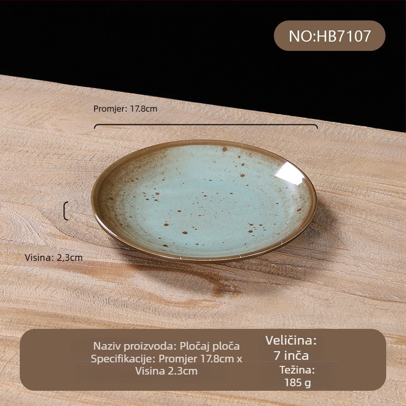 Melaminski set posuđa za stolom, četiri dijela – imitacija porculana, točkasti glazirani uzorak, moderan stil, Belein, prilagodljivo