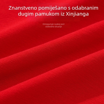 Crvene pamučne gaćice za djevojčice velike, 95% pamuk, 5% elastan, Godina zmije