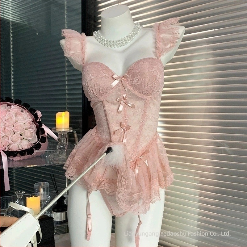 Francuskom stilu seksi bustier-ženski korzet, ljetni prozračni čipkasti set donjeg rublja