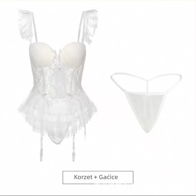 Francuskom stilu seksi bustier-ženski korzet, ljetni prozračni čipkasti set donjeg rublja