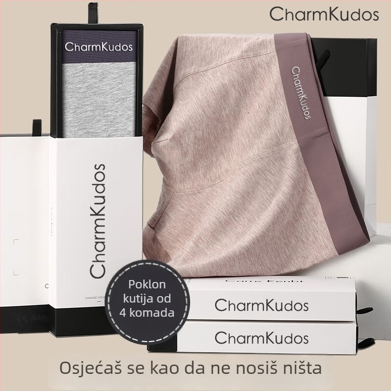 CHARM KUDOS Muške boxerice od modalnog Ice Silk antibakterijske, bez šavova, visokog kvaliteta