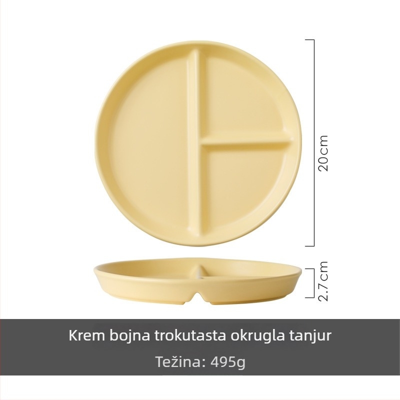 Porcelanski tanjur s 211 odjeljaka, djeljeni tanjur za kućnu upotrebu, dječji tanjur