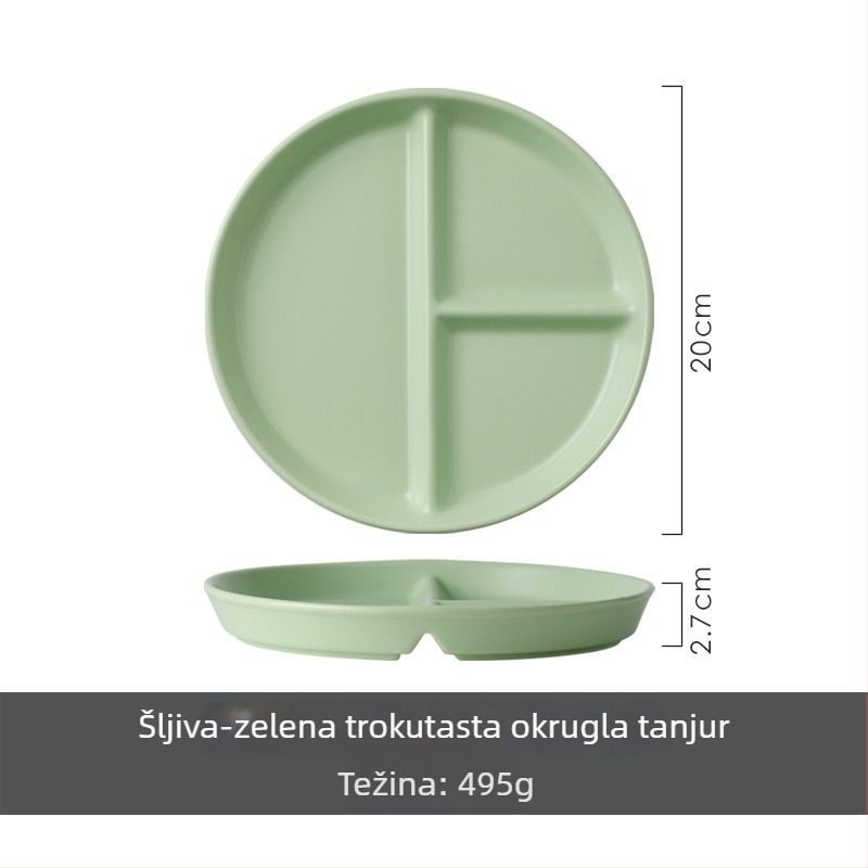 Porcelanski tanjur s 211 odjeljaka, djeljeni tanjur za kućnu upotrebu, dječji tanjur
