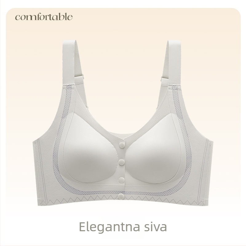 Dojenje grudnjak s prednjim zatvaranjem, pune košarice, bočno skupljanje dojki, podesive naramenice, najlon tkanina