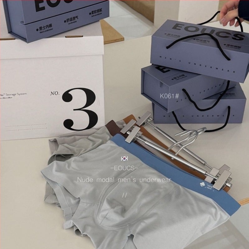 Hengse Muške bokserice od modalnog pamuka, s pamukom u preponama, srednji pojas, prozračne