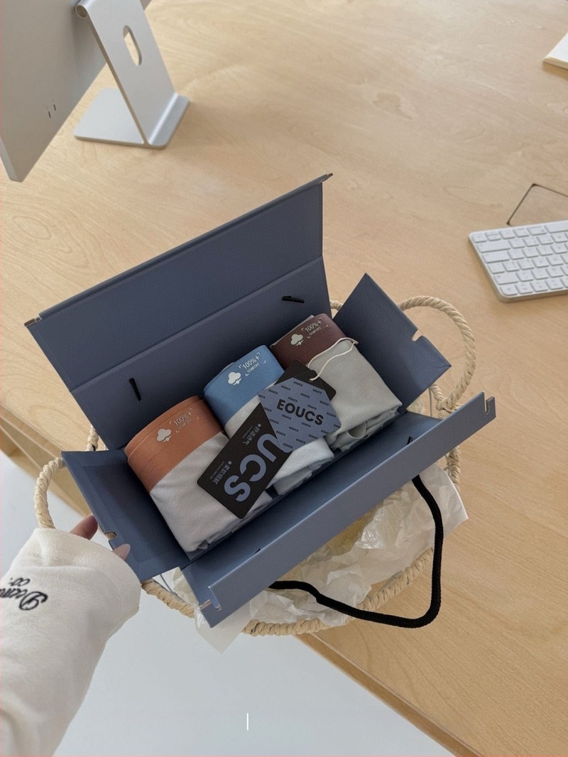 Hengse Muške bokserice od modalnog pamuka, s pamukom u preponama, srednji pojas, prozračne