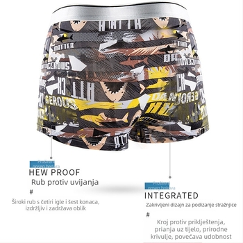 Muške bokserice Ice Silk, plus veličina — brzo suše, prozračne, antibakterijske