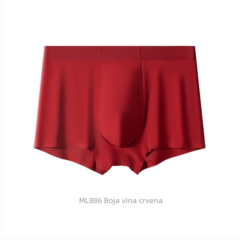 Milan 2026 crvene muške boxerice od modalnog materijala, bez šavova