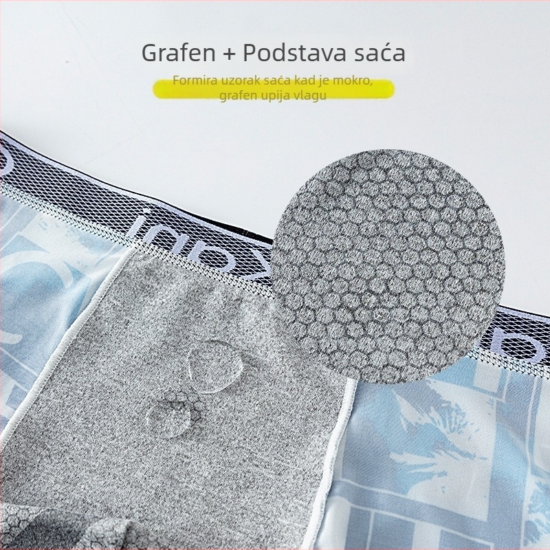 Muške bokserice visoke kvalitete od Ice Silk s grafenom, prozračne i udobne.