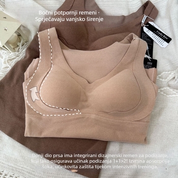 Ženski termalni prsluk s ugrađenom čašom i jastučićem, grijanje, velurova podstava, debeli poliester