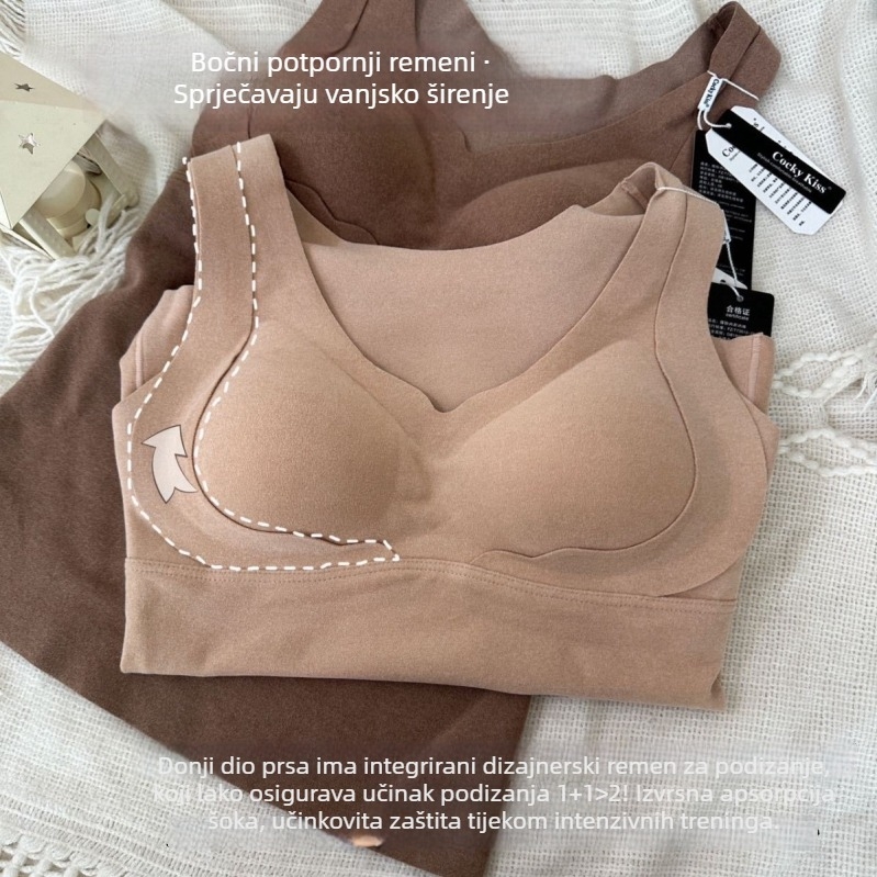 Ženski termalni prsluk s ugrađenom čašom i jastučićem, grijanje, velurova podstava, debeli poliester