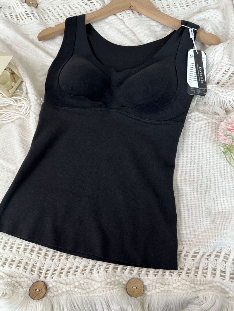 Ženski termalni prsluk s ugrađenom čašom i jastučićem, grijanje, velurova podstava, debeli poliester