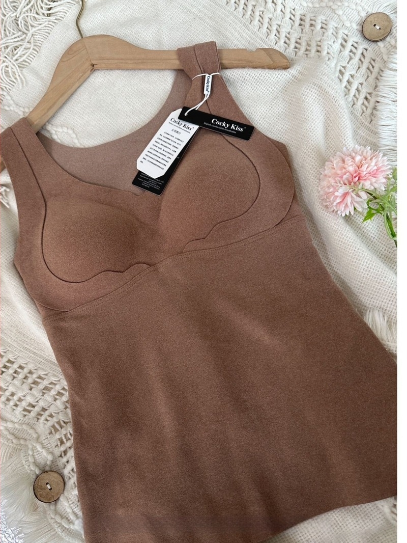 Ženski termalni prsluk s ugrađenom čašom i jastučićem, grijanje, velurova podstava, debeli poliester