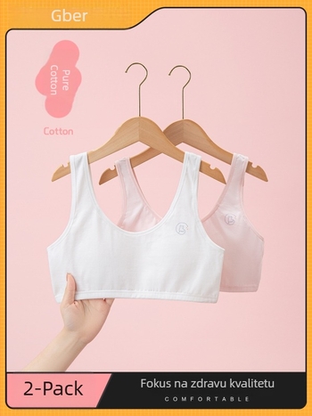 Djevojački bešivni grudnjak od pamuka za razvojno razdoblje, sigurnosna razina A, 95% pamuk