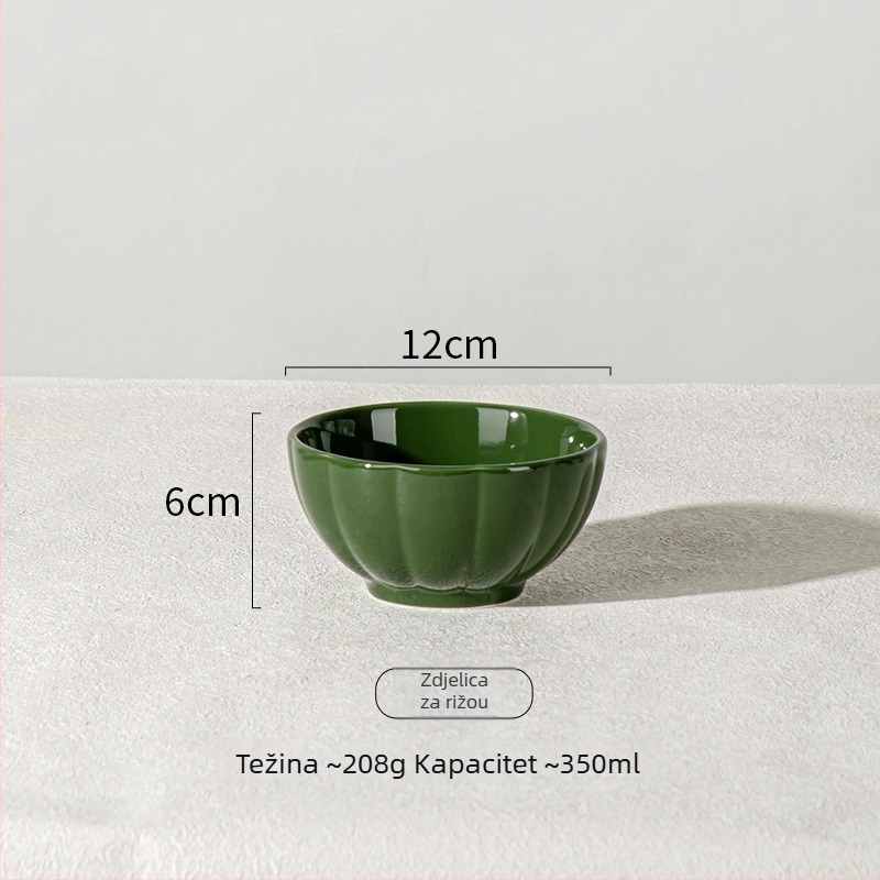 Porcelanski set posuđa s cvjetnim uzorkom — Rainforest serija, okrugli oblik, moderni minimalistički stil