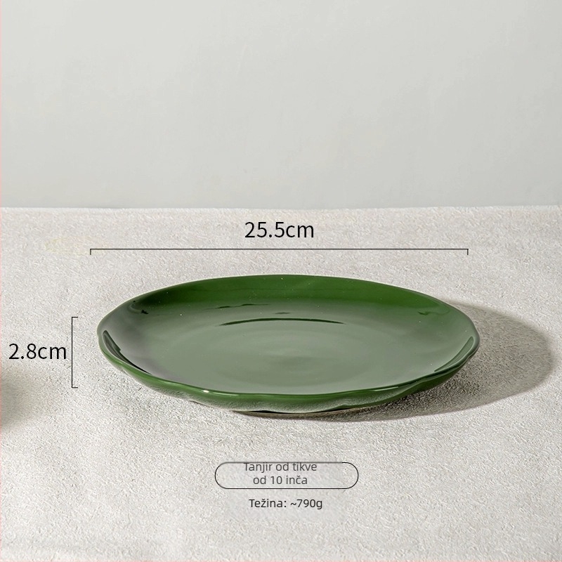 Porcelanski set posuđa s cvjetnim uzorkom — Rainforest serija, okrugli oblik, moderni minimalistički stil