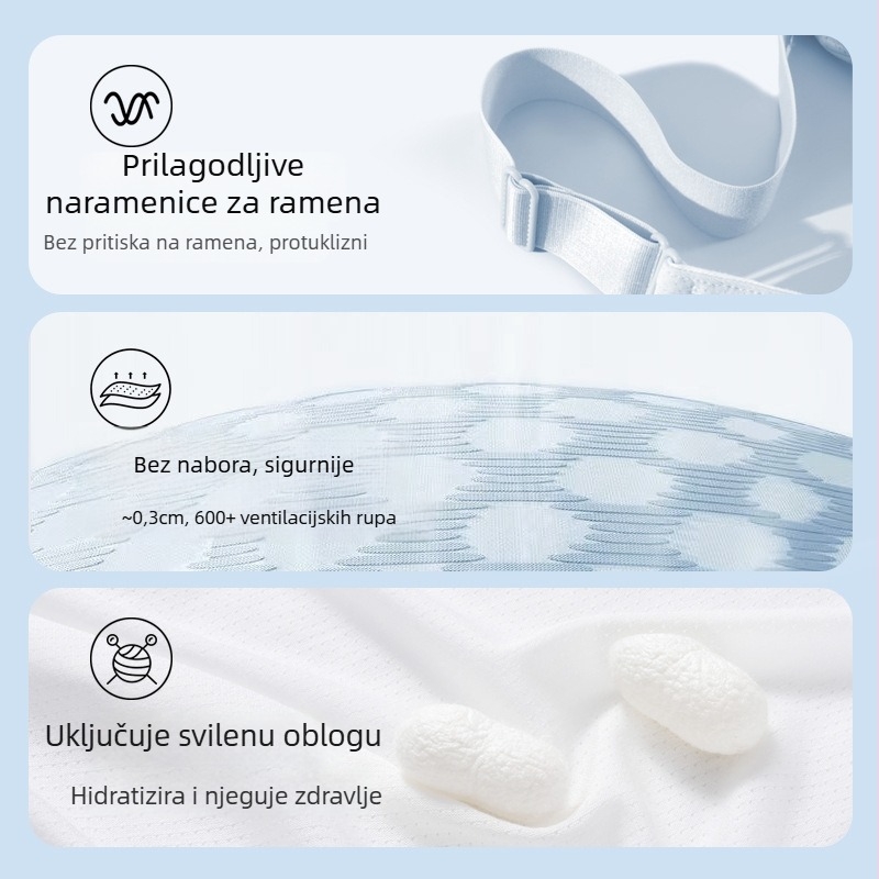 Grudnjak u prsluka, bez žice, s prednjim kopčama, pune čašice, glavni materijal najlon