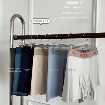 Muške bokserice s Tencel Lyocell 7A, protiv grinje, prozračne, visoka elastičnost, srednji pojas