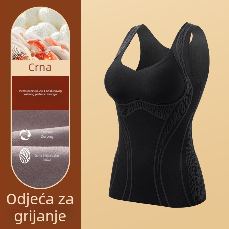 Nova grijana vesta za jesen i zimu, debeli, oblikovanje tijela, termalni gornji dio