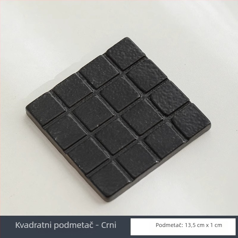 Keramički podmetač, četvrtastog oblika, jednobojni uzorak