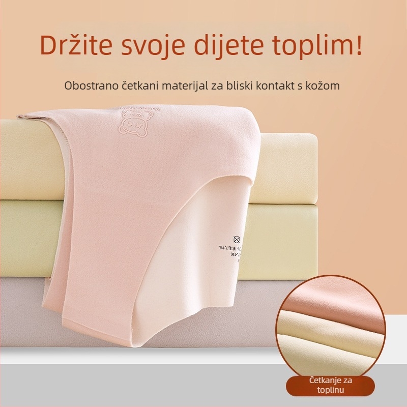 Termalna vest za djevojčice – cartoon uzorak, s integriranim jastučićem za prsni koš i fleece podstava, akril 80–90%