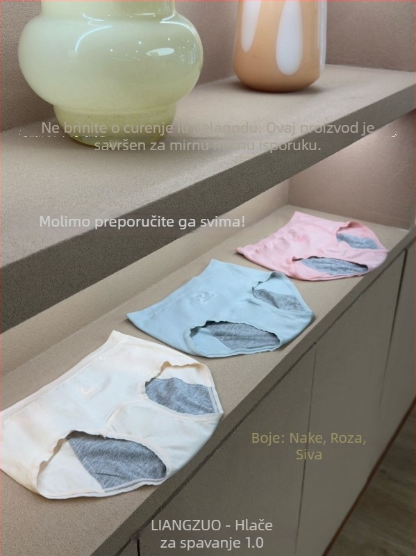 Ženske bezšivne menstrualne gaćice – srednji struk, najlon 95% i Spandex 5% podstava