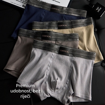 Muške bokserice od 100% pamuka, antibakterijske, 7A, velika veličina, sportske boxer briefs