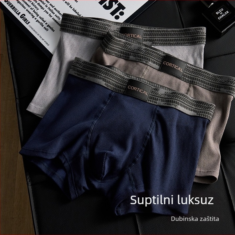 Muške bokserice od 100% pamuka, antibakterijske, 7A, velika veličina, sportske boxer briefs