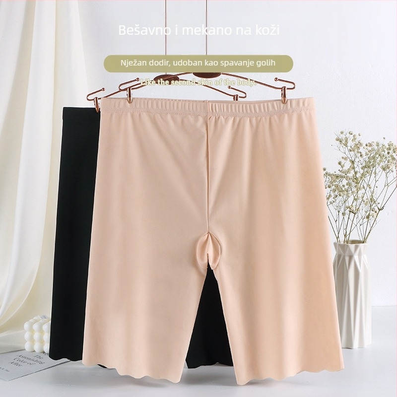 Ženske sigurnosne kratke hlače s visokim strukom od ice-silk materijala, prozračne, elastične, pogodne kao donje rublje