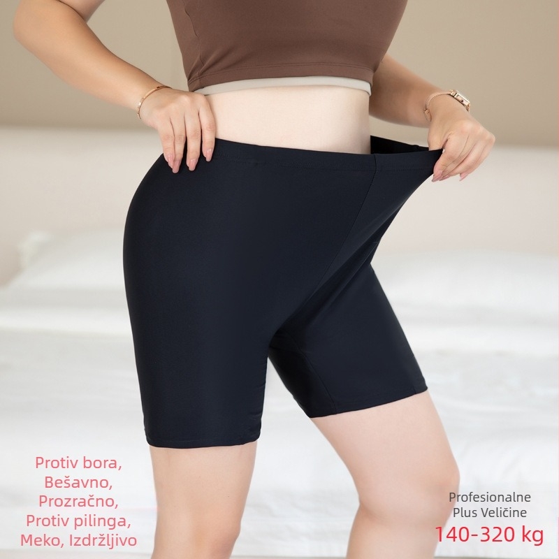 Plus veličine ženski leggings u boji kože, bezšivne i neproziran, capri šortse za jogu, model 8537
