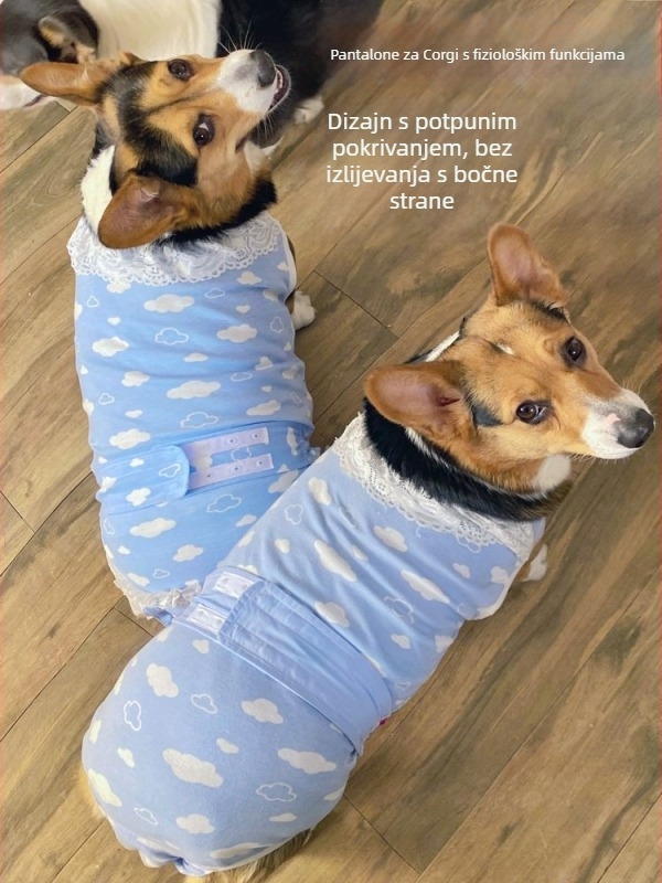Corgi – Pantalone za razdoblje za ženske pse, vanjski materijal od svile, glavni materijal od dlake zeca, podstava od dlake zeca, stil: briefs, fiziološka funkcija
