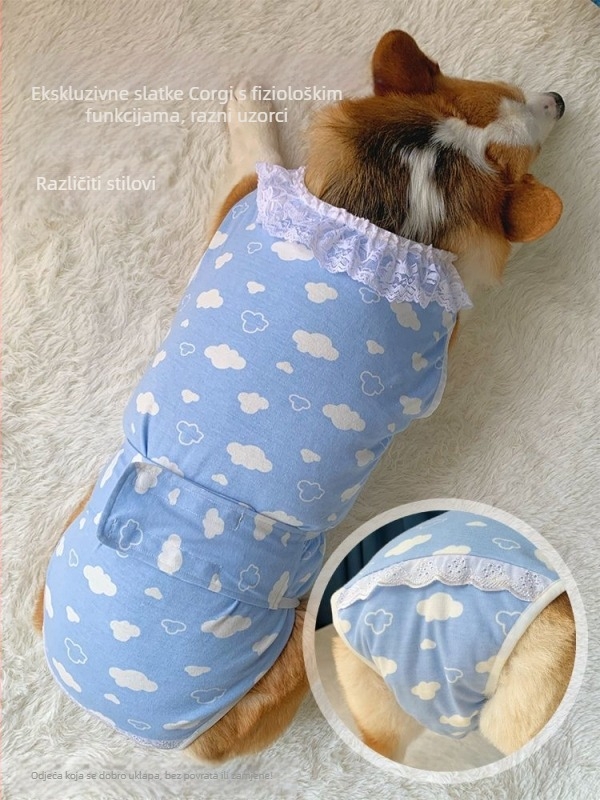 Corgi – Pantalone za razdoblje za ženske pse, vanjski materijal od svile, glavni materijal od dlake zeca, podstava od dlake zeca, stil: briefs, fiziološka funkcija