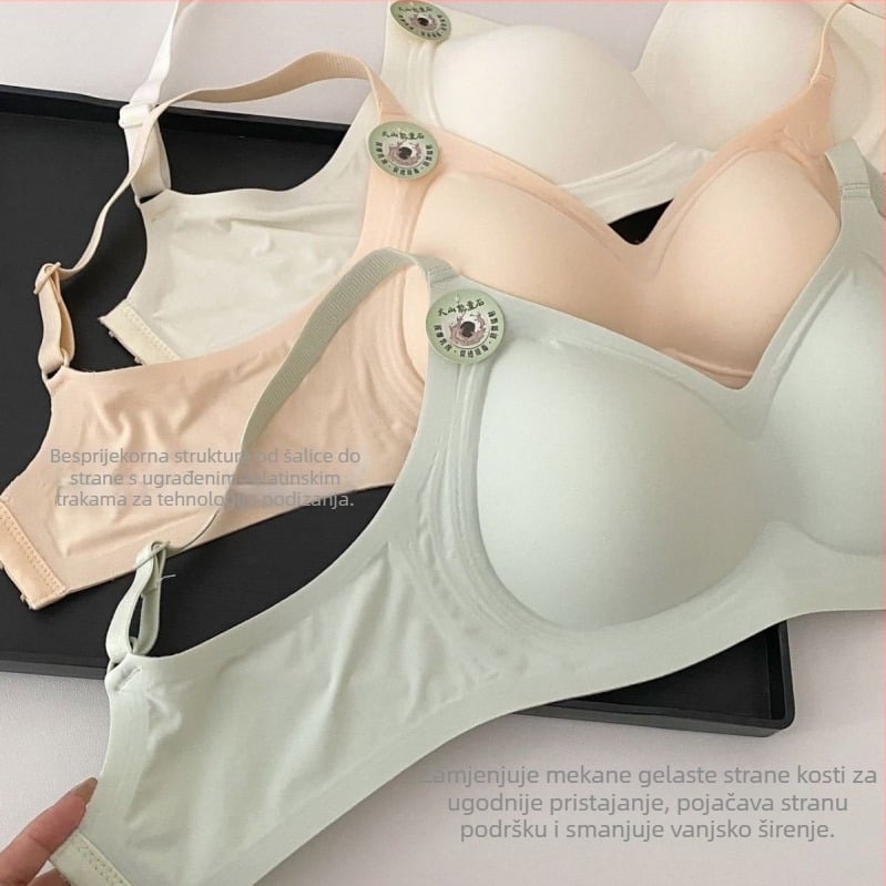 Bešavne grudnjake za velike veličine, 3/4 košarica, tanak oblik, fiksni naramenice, stražnji zatvarač s tri reda kopči
