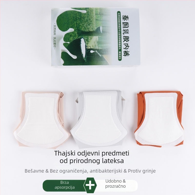 Najlon gaćice za žene, 3 komada, srednji pojas, prozračne, fiziološke