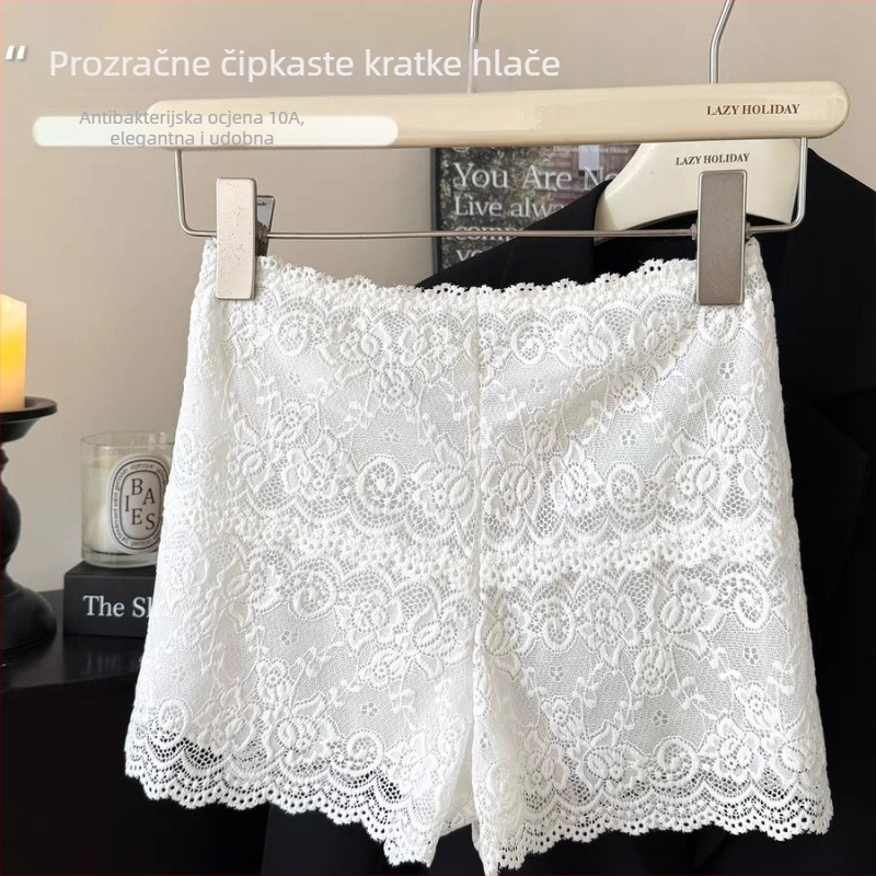 Čipkaste seksi ženske bokserice protiv prozirnosti, antibakterijski pamuk u području prepona, lagani ljetni stil