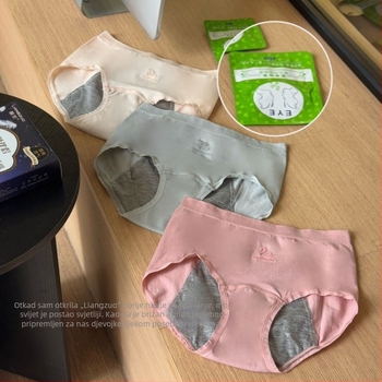 Sleep Pants 1.0 – Ženske bezšivne gaćice srednjeg pojasa, antibakterijski predeo, zaštita od curenja sa bočnih strana