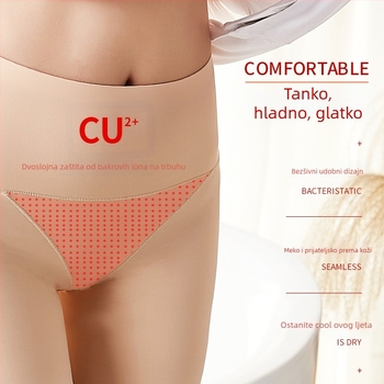 Ženski sigurnosni šorts s visokim strukom protiv prozirnosti | Ice Silk tkanina, 90% najlon, podstava crijep 80% pamuk, antibakterijski
