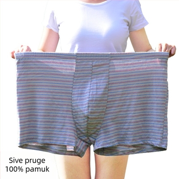 Muške pamukaste bokserice u plus veličini, crvene, visoki struk