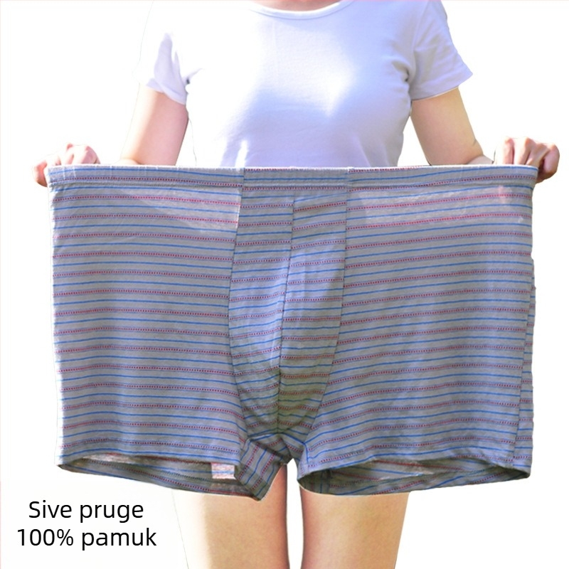 Muške pamukaste bokserice u plus veličini, crvene, visoki struk