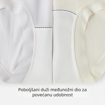 Bešivne ženske gaćice visokog struka, ultraelastične, antibakterijske, produženi kroj, pamuk podstava između nogu
