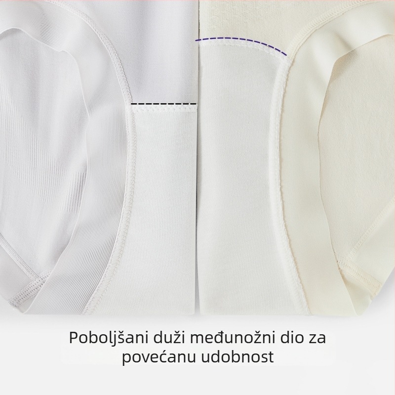 Bešivne ženske gaćice visokog struka, ultraelastične, antibakterijske, produženi kroj, pamuk podstava između nogu