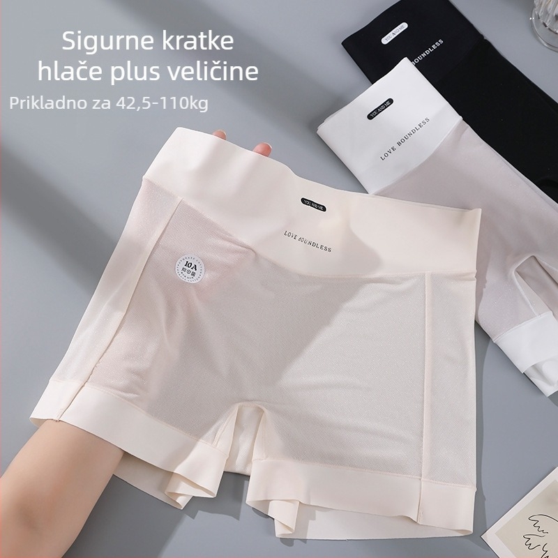 Ženske boxer briefs od Ice Silk, plus veličina, antibakterijske i protiv prozirnosti, srednja visina struka, 70% najlon, 100% pamuk u preponama