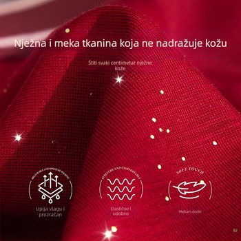 Crvene muške bokserice srednjeg struka, temom zodijaka, udobne i prozračne
